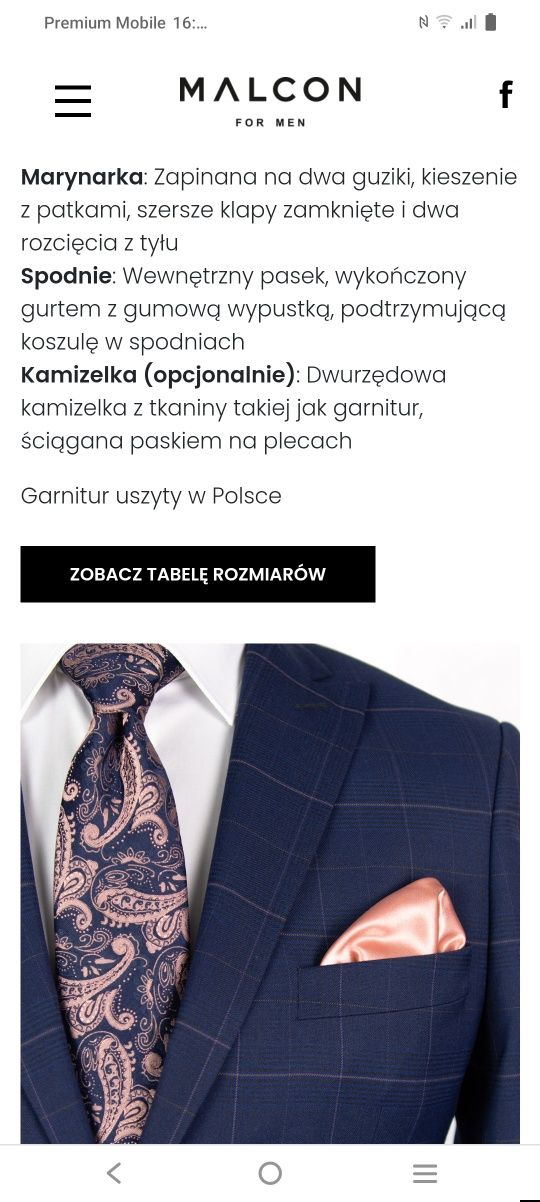 Garnitur młodzieżowy/bierzmowanie/bal ósmoklasisty