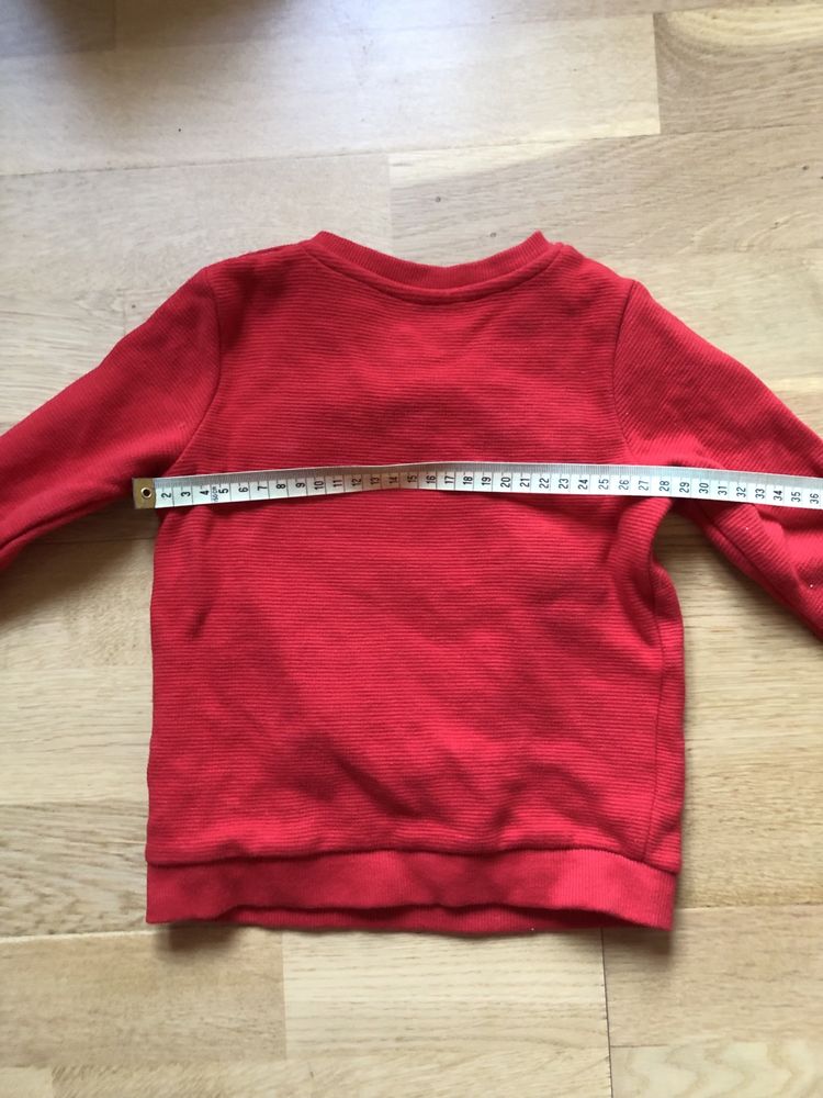 Bluza Święty Mikołaj dziecięca - czerwona - rozmiar 86