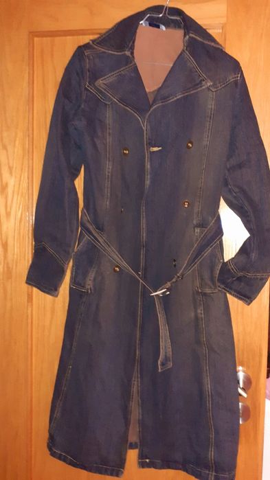 Casaco comprido em ganga S