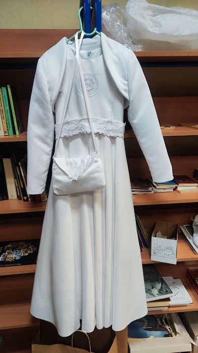 Dziewczęca alba komunijna 140 mysłowice kosztowy komplet okazja