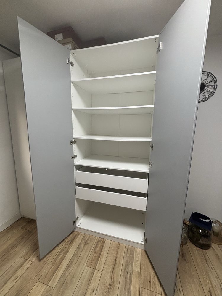 Szafa ikea pax 100x58x236 fronty lustrzane