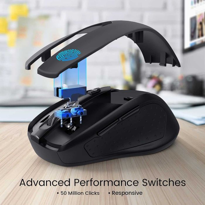 VICTSING D-09 Mysz bezprzewodowa USB czarna sensor optyczny