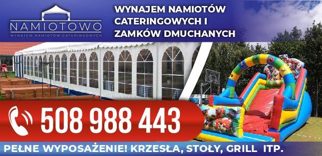 Wynajem namiotów cateringowych-dmuchance dla dzieci/grill z obsługą