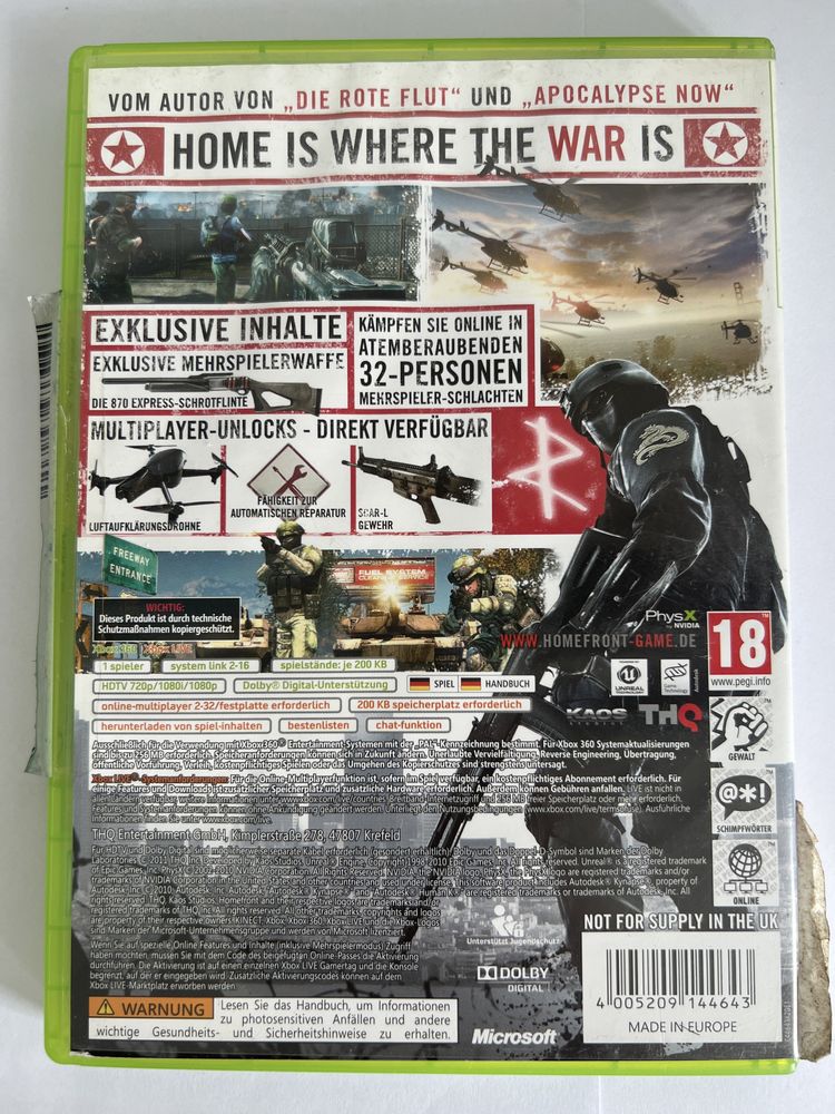 Homefront PL xbox 360 gra xbox360
