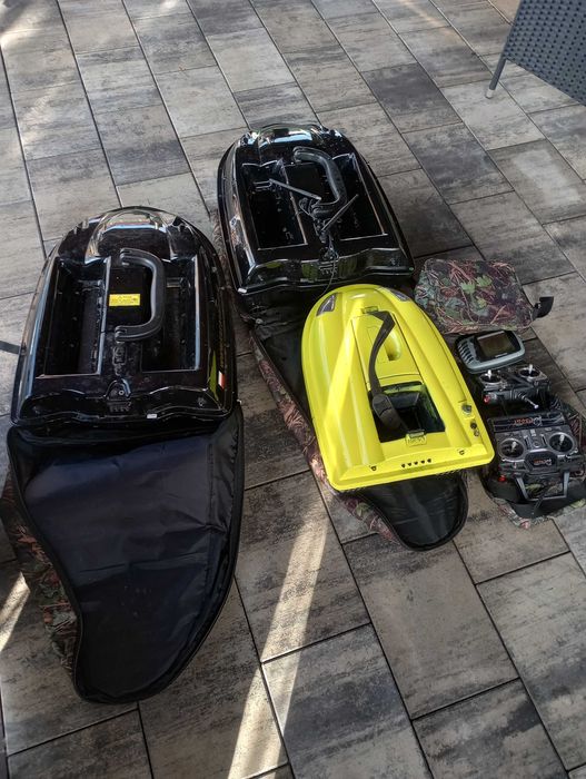 łódki zanętowe 3 szt, carponizer z echosondą