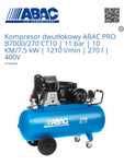 Kompresor ABAC PRO B7000  zbiornik 270L