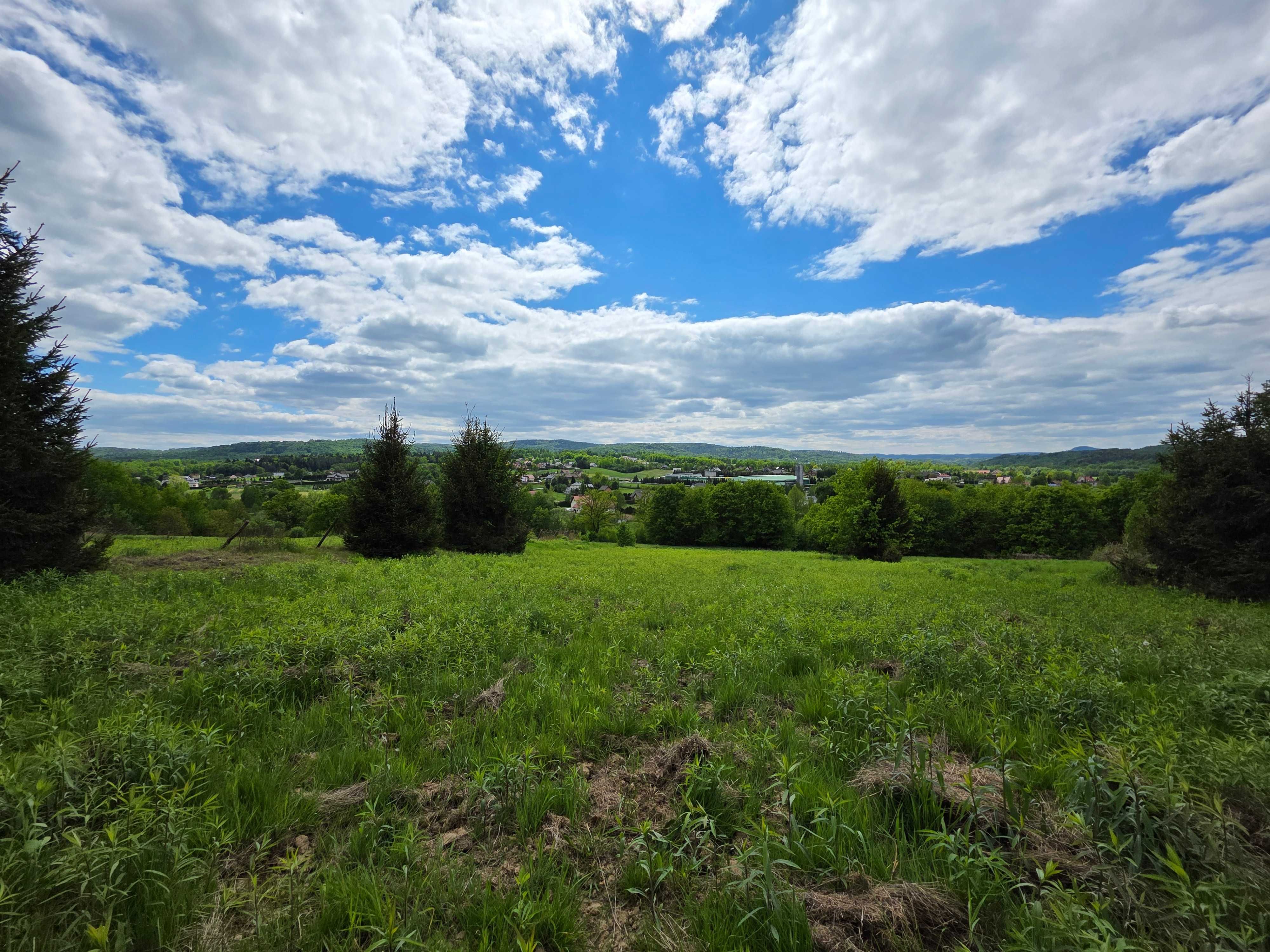 Widokowa działka w całości budowlana 17Ar/ Głogoczów/ 10km od Krakowa