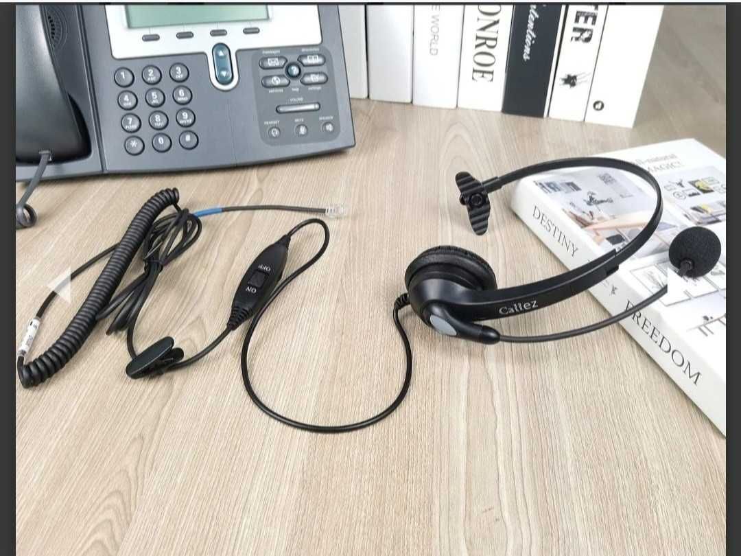 Callez RJ45 Call Center zestaw słuchawkowy do telefonu z mikrofonem