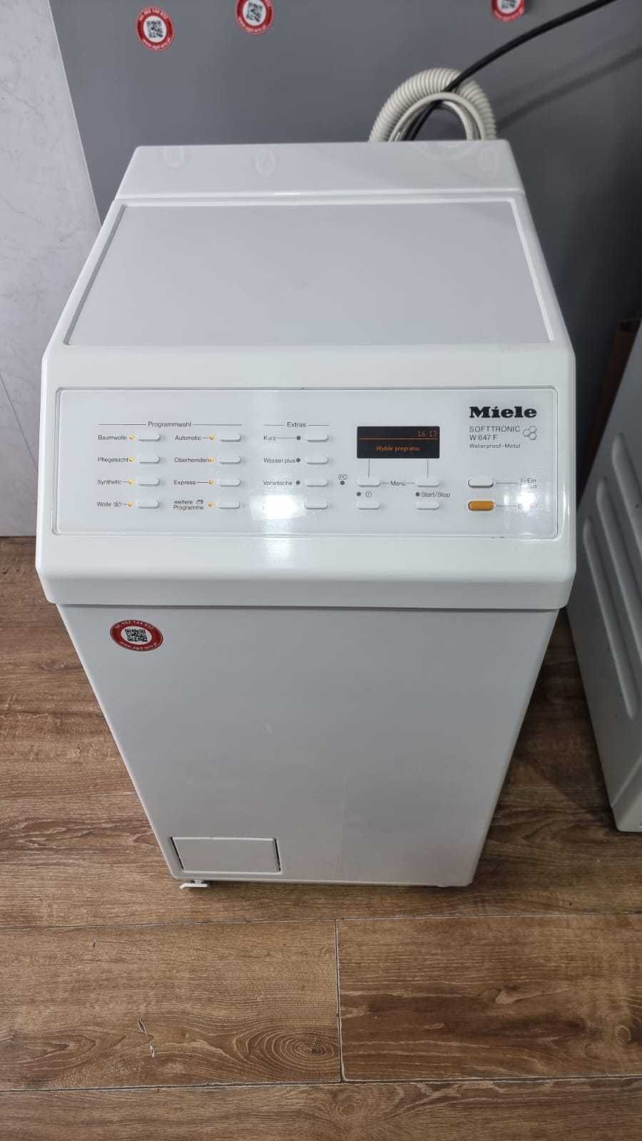 Pralka od góry Miele W 647 F, najwyższy model, LED, 2000obr/min