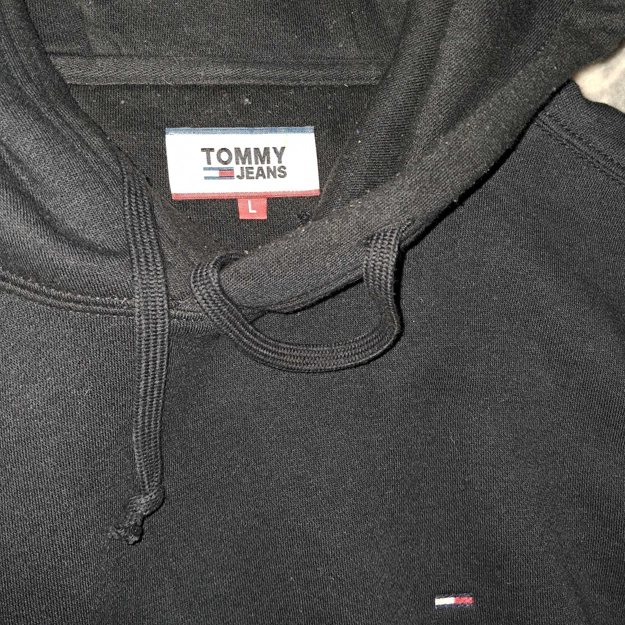 Czarna bluza z kapturem męska Tommy Jeans L