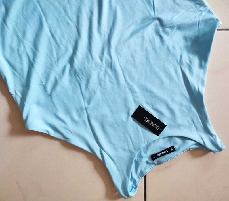 Niebieski Body modne gładkie stylowe  L (44/46) Dunnes stores