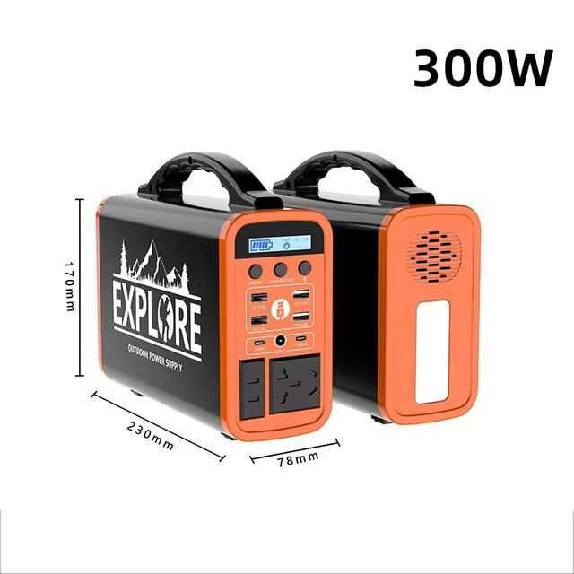 Портативна зарядна станція 220V 300W 130000mAh з ліхтариком
