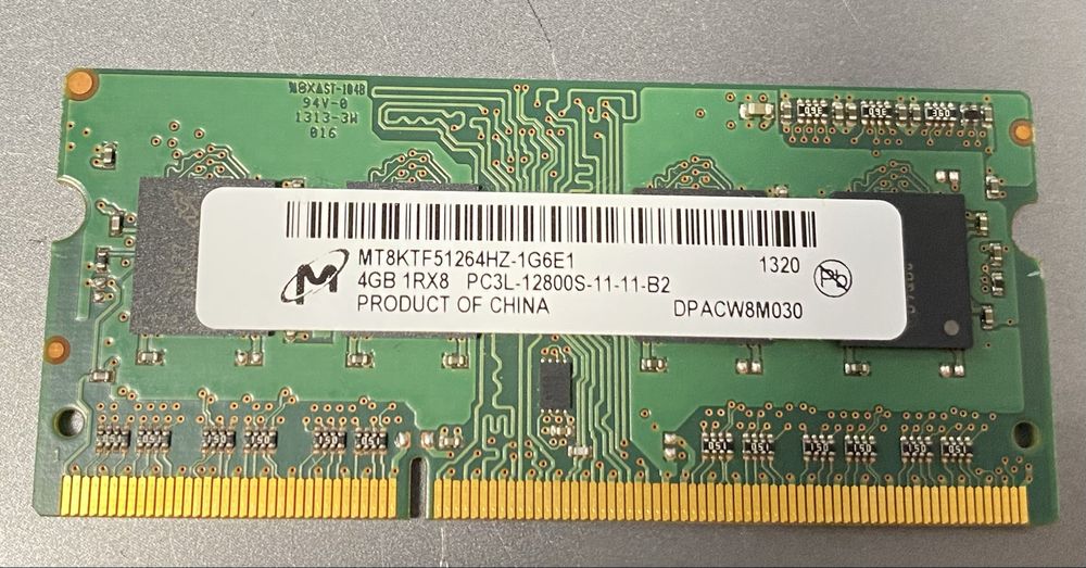 Micron DDR3L 4Gb 12800 Оперативна память