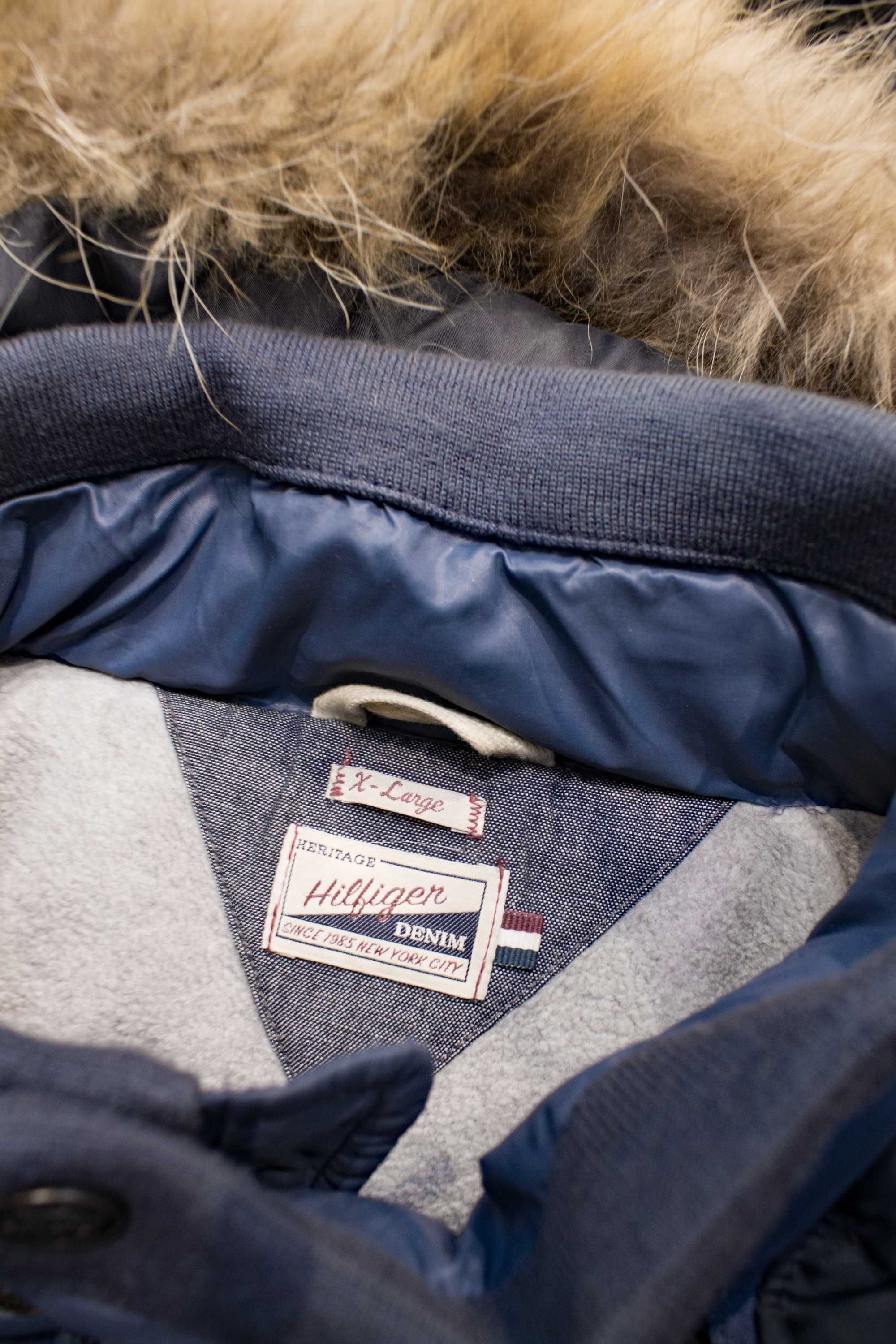TOMMY HILFIGER - Ultra-ciepła Kurtka Puchowa z Kapturem (XL)