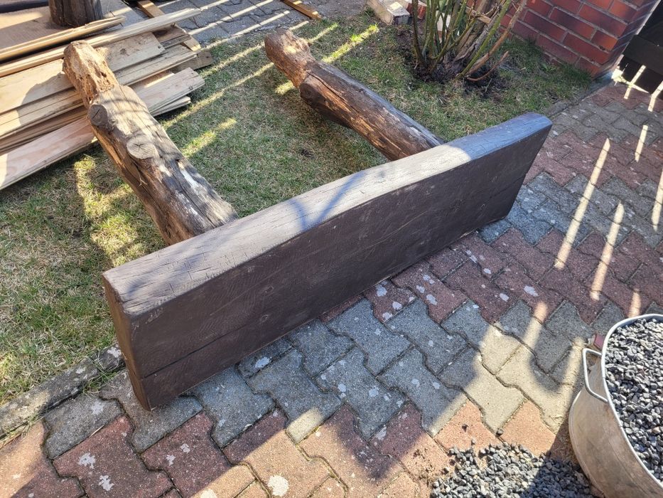 Stół ogrodowy drewniany z ławka..