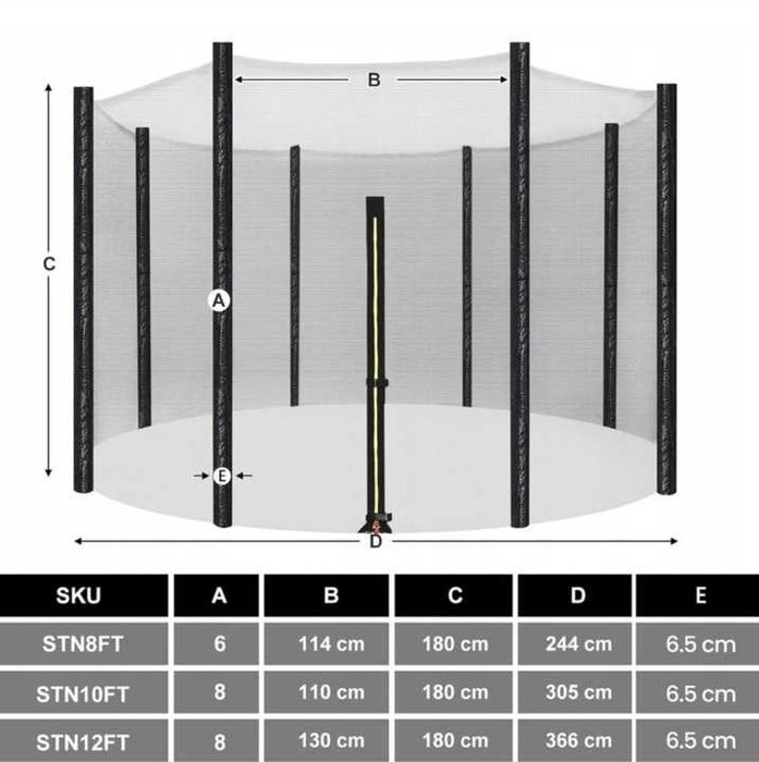 Siatka do trampoliny Songmics 305-305 cm STN10FT