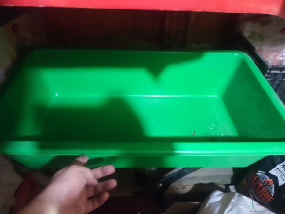 Таз  пл. 55л прямокутне зелене КОНСЕНСУС