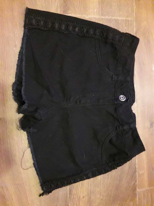 spodenki jeansowe czarne