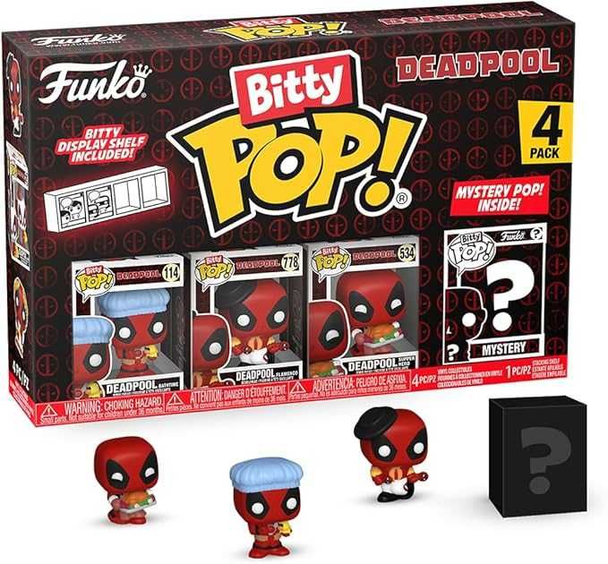 4 Funko Bitty Pop! Deadpool