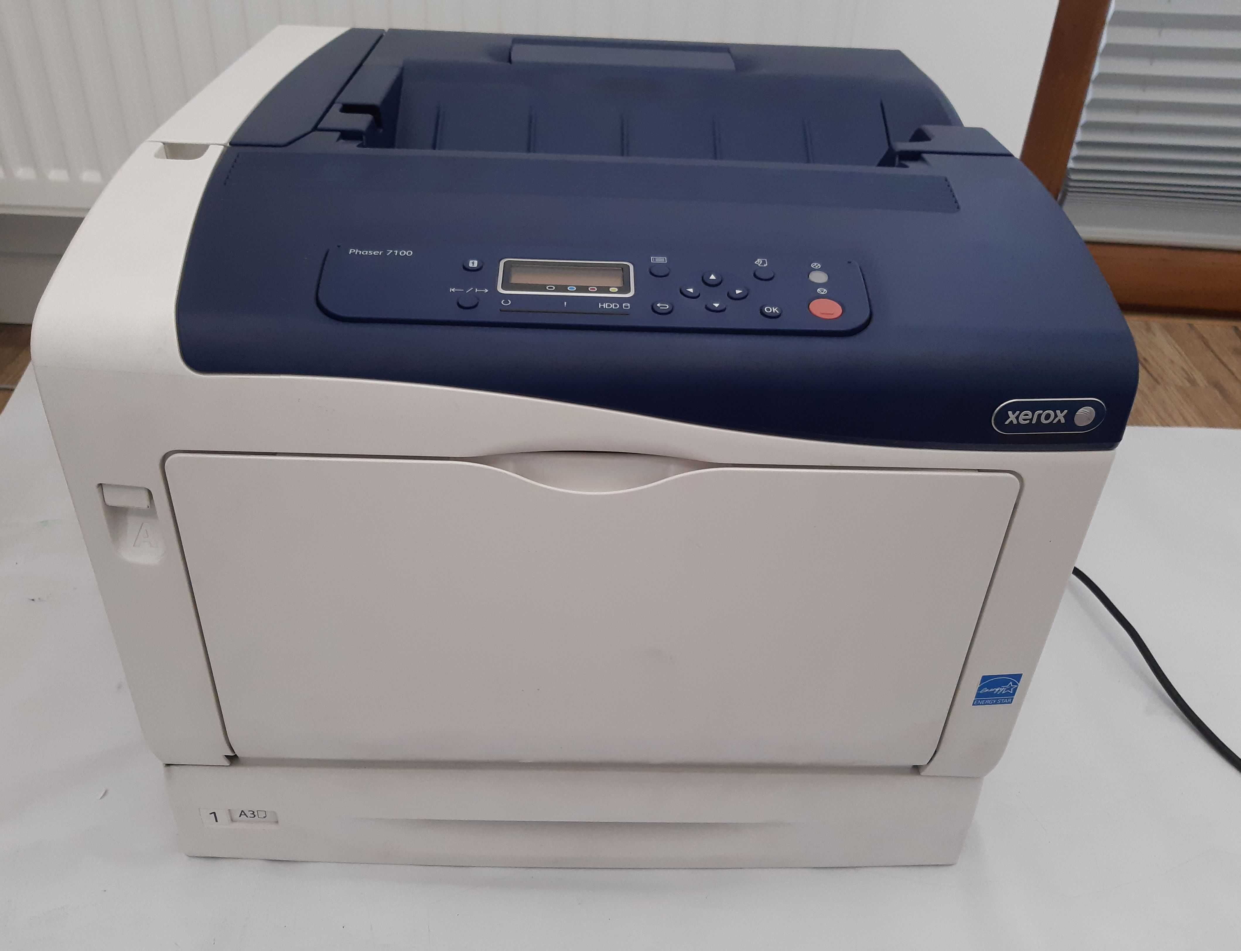 Drukarka laserowa Xerox Phaser 7100 kolor A3 duplex brudzi papier