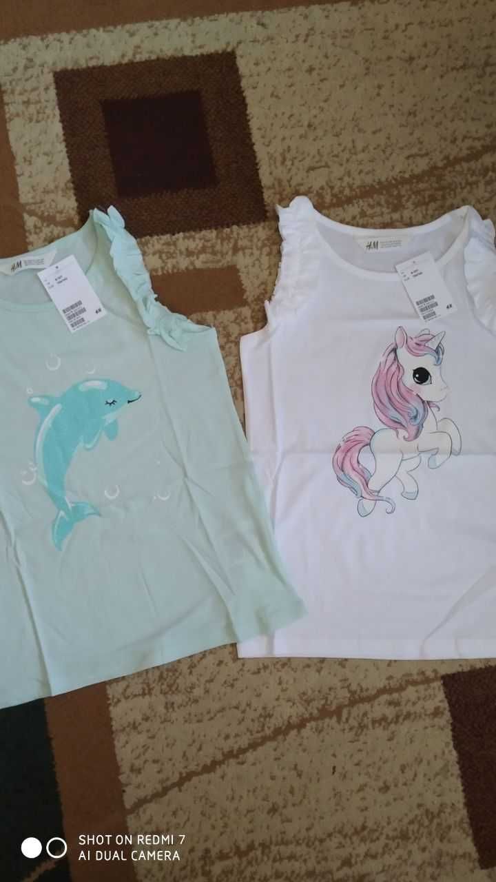 Майка H&M  маєчка єдиноріг дельфін р 8-10 р. 134-140 см