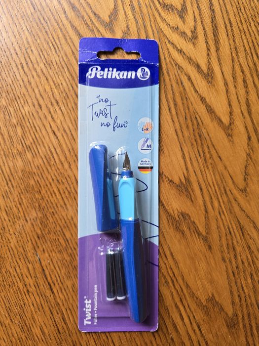 Перова ручка Pelikan Twist синя, права+ліва
