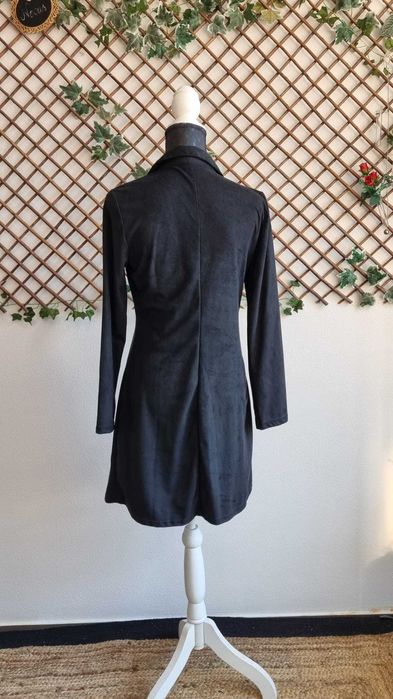 Vestido estilo camisola - efeito camurça