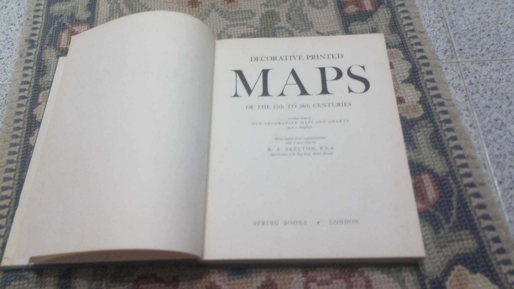 Livro Mapas Decorativos - Decorative Printed Maps Humphreys 1967