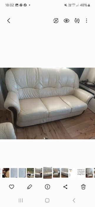 Komplet wypoczynkowy skóra