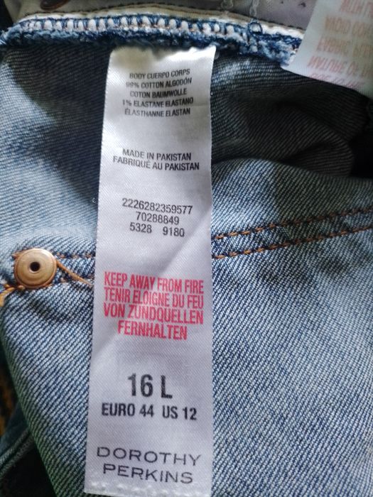 Джинси скинни великі голубі потерті Dorothy Perkins р.52-54-56