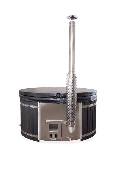 Hit! Balia ogrodowa Semba 200 cm WPC + piec i masaż kombinowany 12dysz