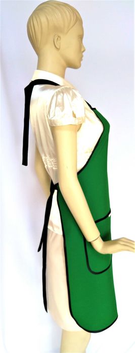 XXL Damski fartuch PLAMOODPORNY ZIELONY uniwersalny kuchnia Sklep BAR