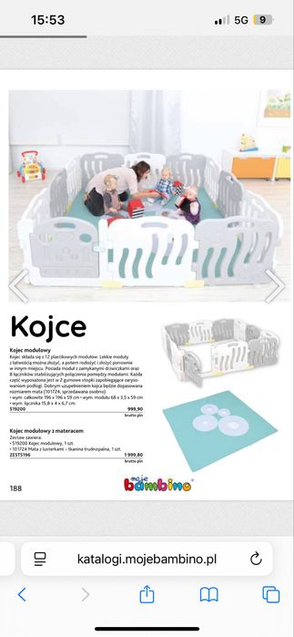 Kojec dziecięcy Moje Bambino  !