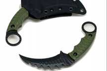 Karambit taktyczny nóż do samoobrony etui kydex stal D2 pazur HYSENSS