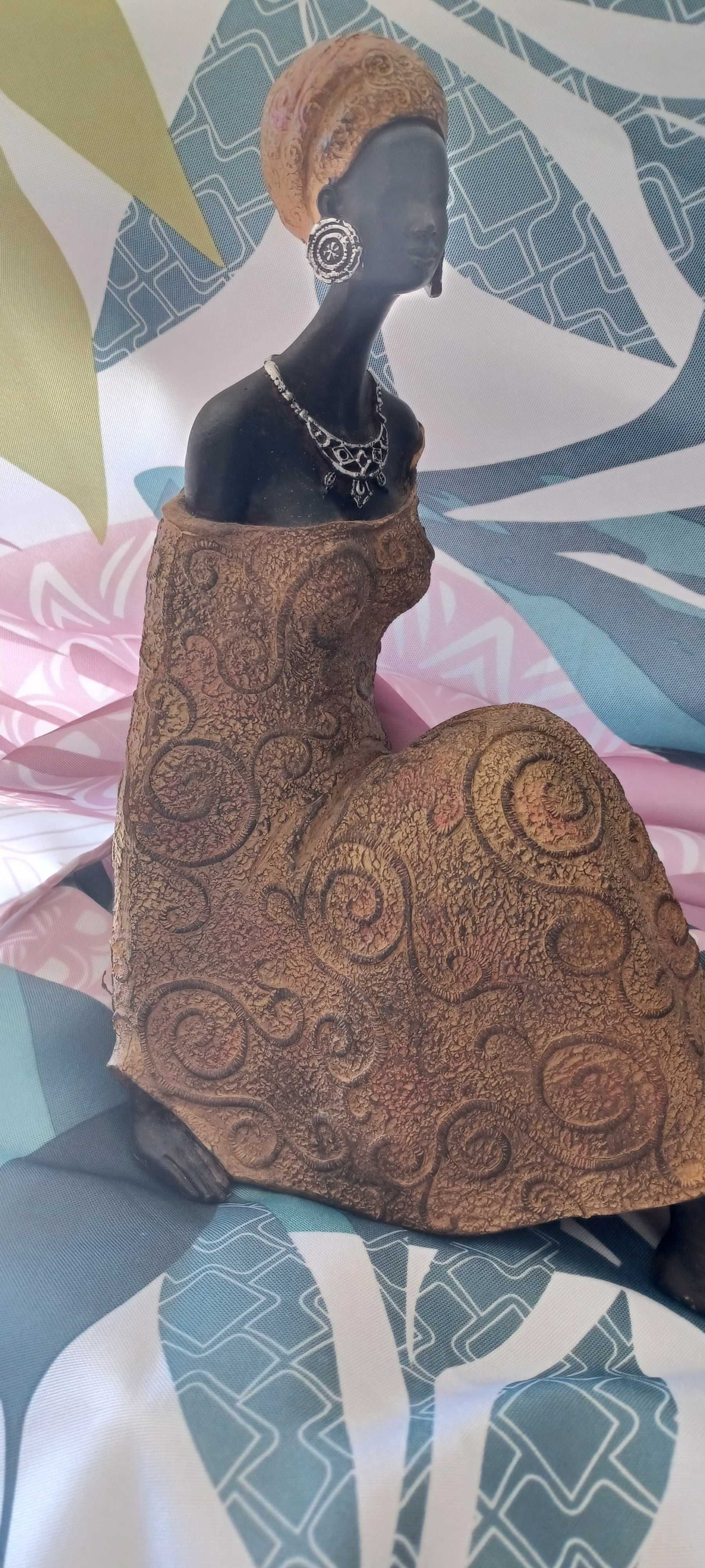 Estátua boneca africana decorativo