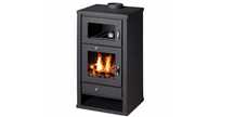 Piec kominkowy kominek koza z piekarnikiem na drewno DELUXE F 11kW
