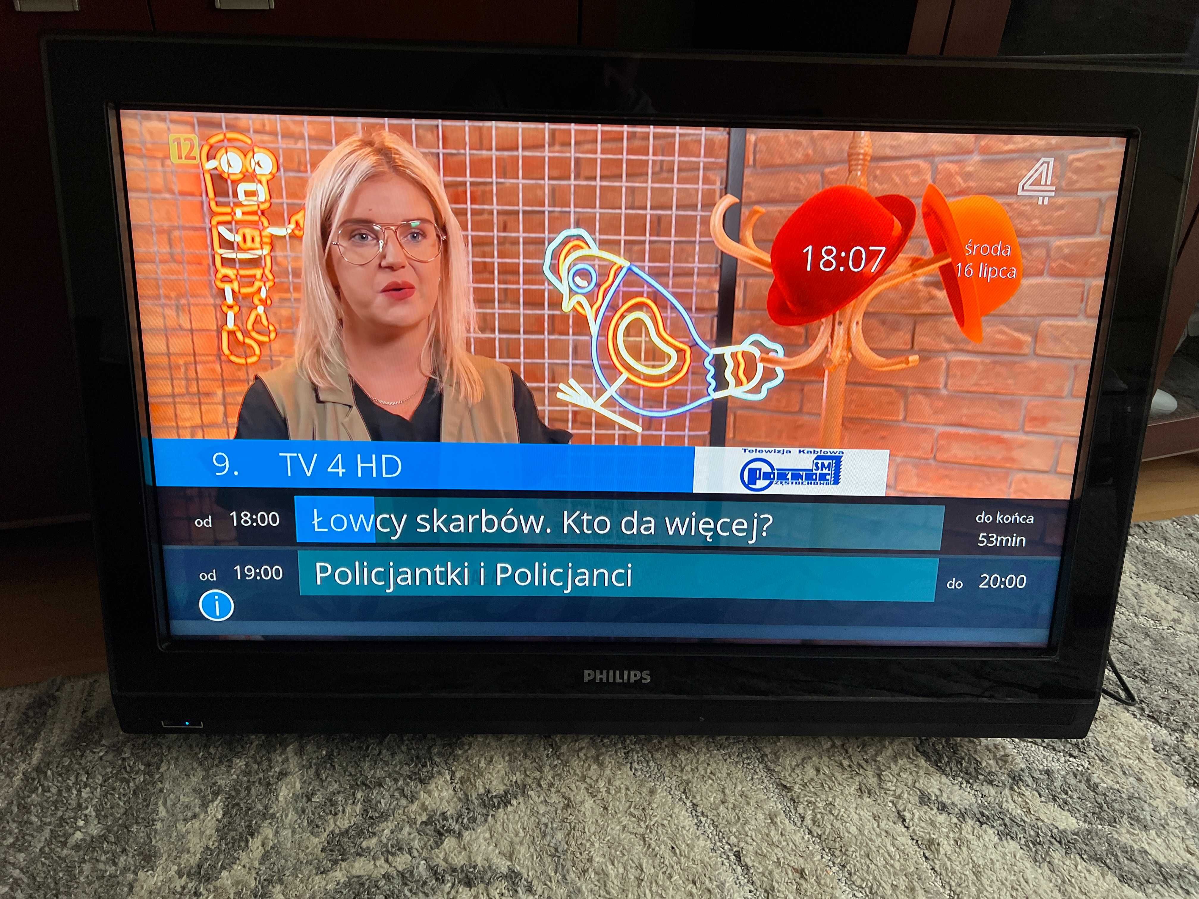 Telewizor Philips 37PFL7662D/12 w dobrym stanie, kompletne wyposażenie