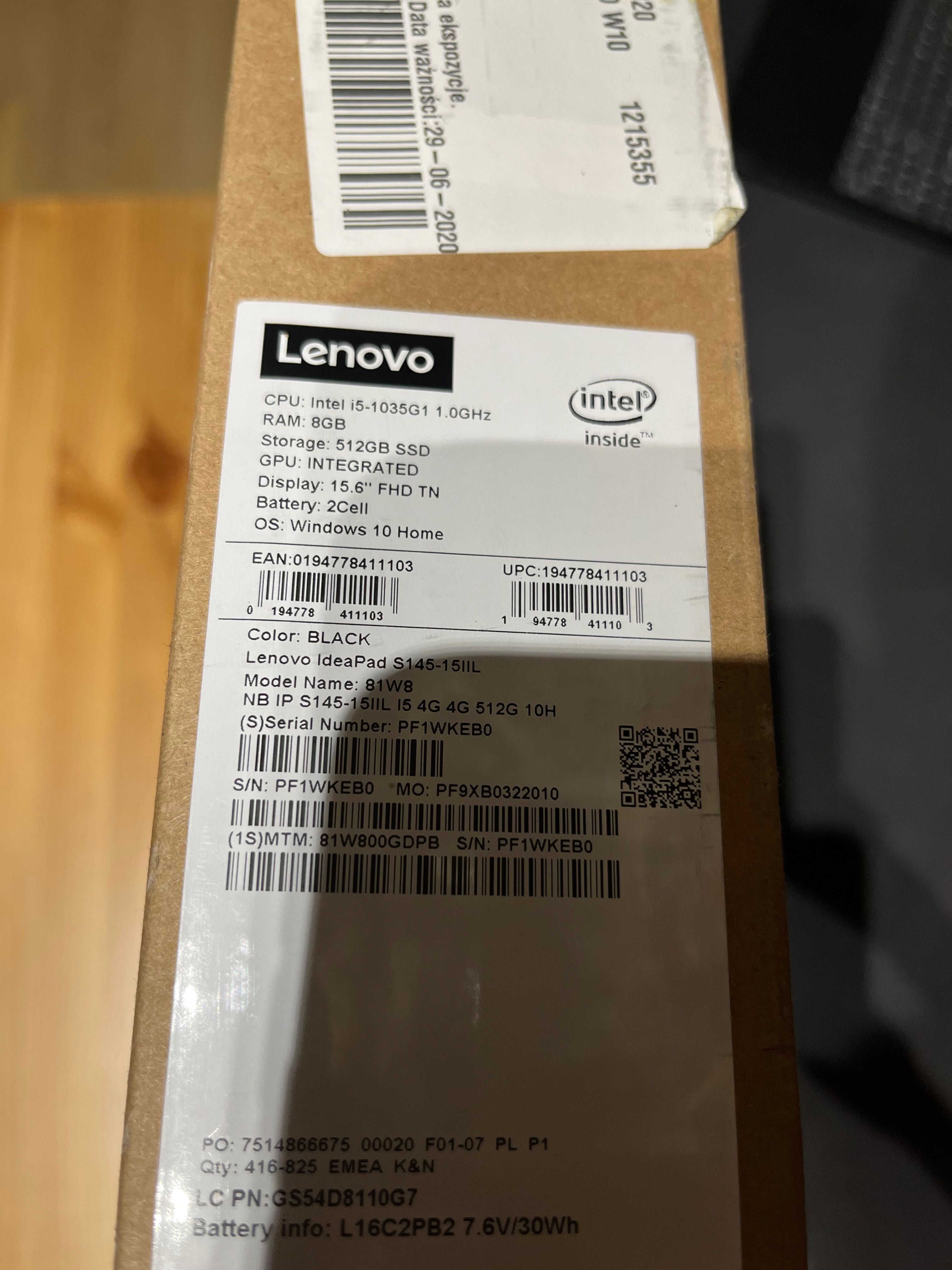 Laptop Lenovo Ideapad S145-15IIL