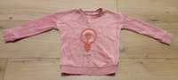 M&S bluza dresowa 110 pudrowy róż pluszowa z żarówką dla dziewczynki