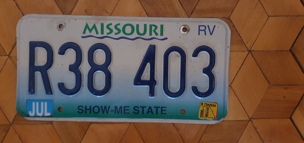 Missouri tablica rejestracyjna USA oryginal