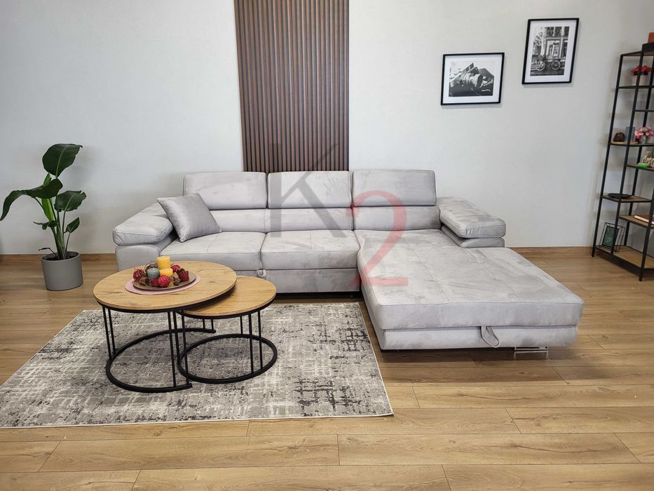 Narożnik ALEX regulowane zagłówki USB ROGÓWKA sofa kanapa  +GRATIS