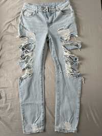 Nowe damskie spodnie jeansowe z dziurami