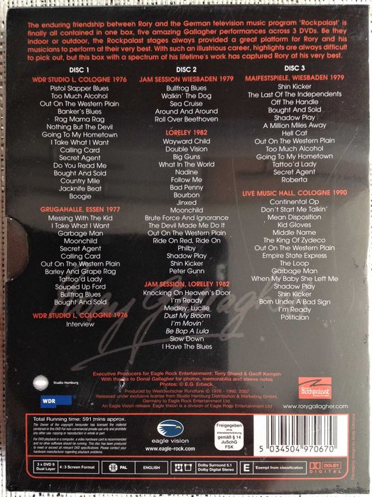 Rory Gallagher ‎– Shadow Play - 5 Concerts 76 - 1990 - NOVO / SELADO