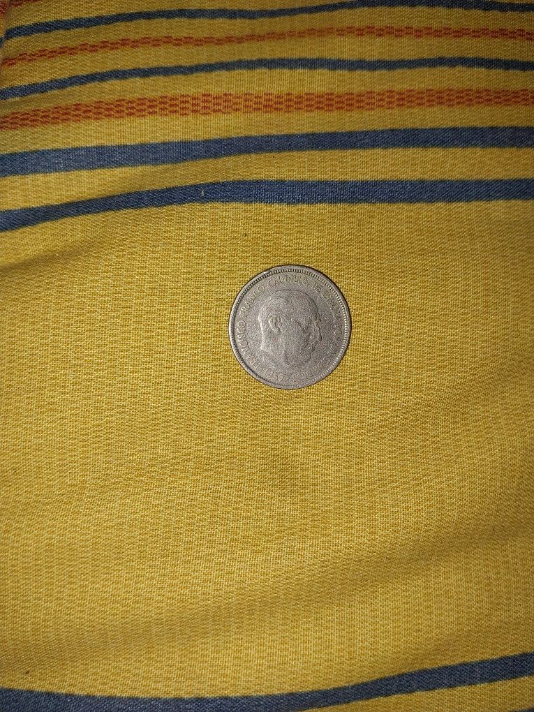 Moeda 5 pesetas 1957 Espanha
