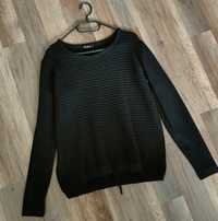 Czarny mięciutki sweterek wiązany ściągacz L/ XL