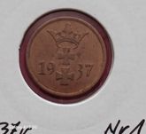 1 Fenig Wolne Miasto Gdańsk - 1937 r. - nr.1 - około mennicze