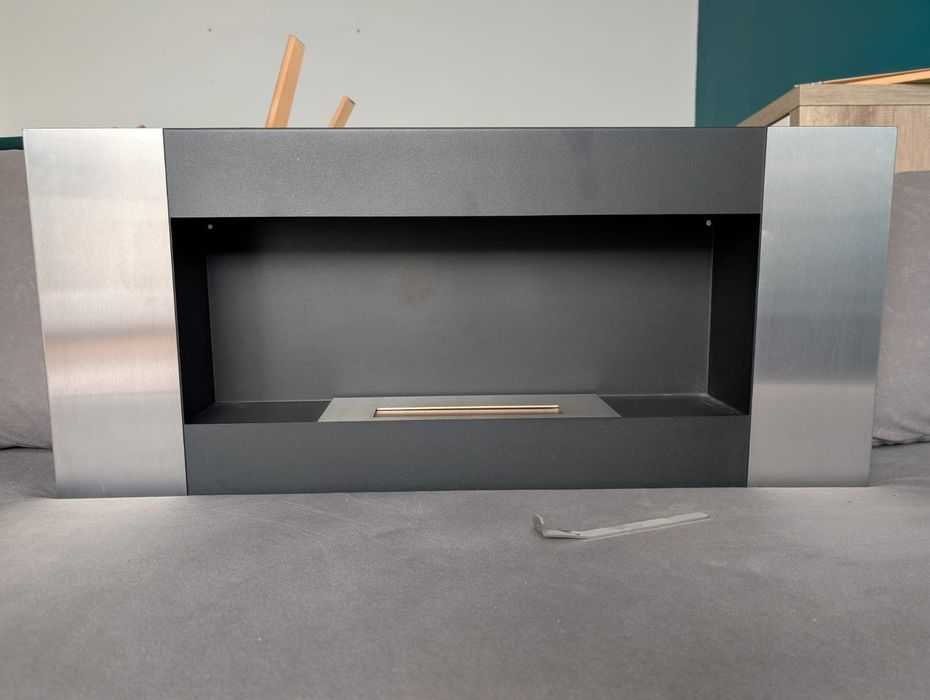 Kominek ścienny na biopaliwo + 4L biopaliwa GRATIS Stan:jak nowy