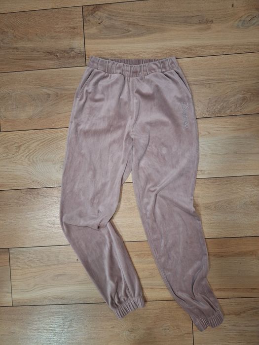 Spodnie dresowe welurowe sportowe różowe Lindex