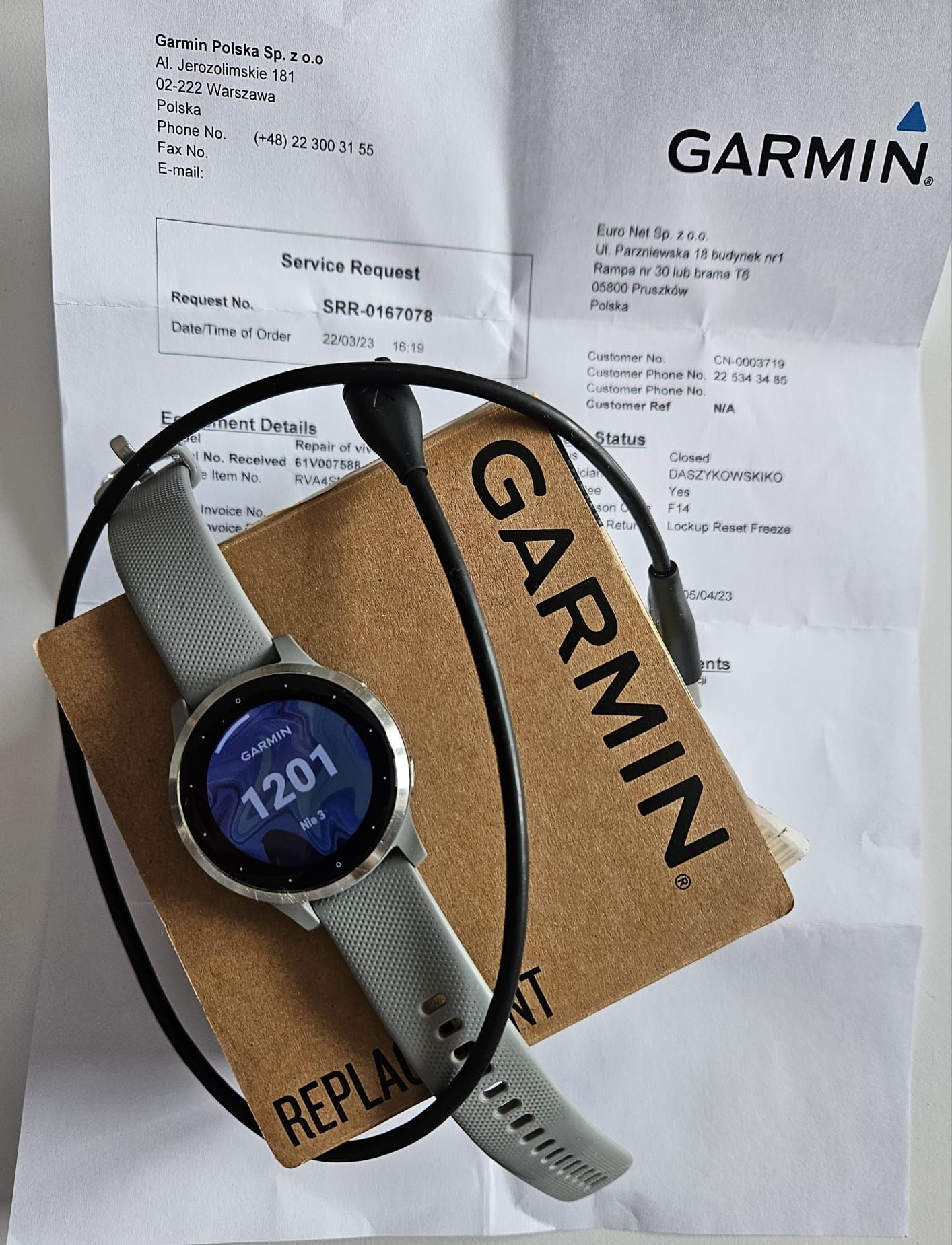 Zegarek Garmin Vivoactive 4s szary