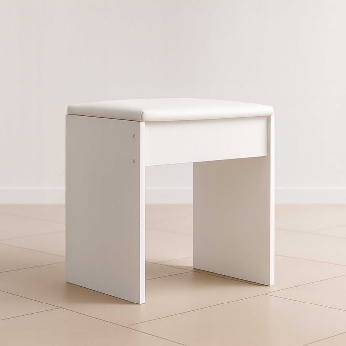 Toaletka Kosmetyczna z lustrem I oświetleniem led + PUFA CA-30 biała